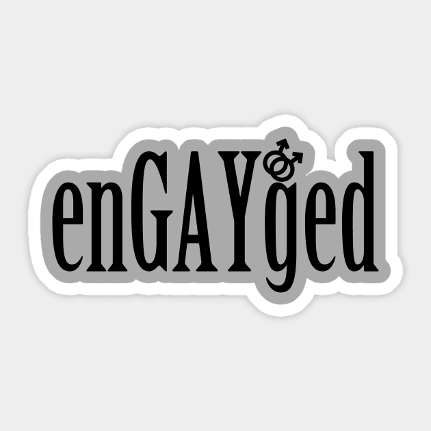 enGAYged (two male symbols) Sticker by Kgraham712